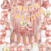 Rose Gold Birthday Party Decorations Kit, Confetti Foil Rose Gold Ball