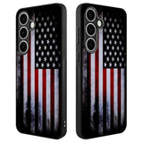 Compatible With Samsung Galaxy S25 Case American Flag Pattern Military-Grade Drop Protection Non-Slip Sides Anti-Scratch Back Shockproof Lightweight Slim Case For Samsung Galaxy S25