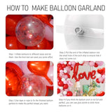 260Pcs Valentines Day Balloon Arch Kit, Galentines Love Balloon Garlan