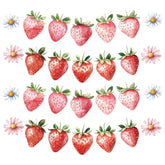 Berry Hanging Swirl Banner, Strawberry Sweet Banner For Fruit, First Birthday, Baby Shower Party Decorations Favors Supplies.(28Pcs)