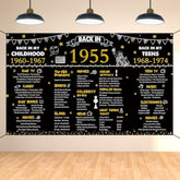 90Th Birthday Black Gold Party Decoration, Back In 1935 Banner Cheers To 90 Years Old Birthday Party Poster Supplies, 6 * 3.6Ft Vintage 1935 Backdrop Photography Background For Men And Women