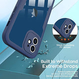 Clear Design iPhone 12 Case Full Body Protection - Blue