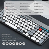 Wireless Keyboard And Mouse Combo With Phone Tablet Holder, Rechargeable Dual-Mode (Bluetooth 5.0 And 3.0 +2.4G) Multi-Device Silent Mouse For Windows, Ipad, Tablet, Macos,Ios,Android (White+Grey)