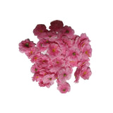 Artificial Silk Cherry Blossom Flowers Heads, 50Pcs Artificial Cherry Blossom Flower, Cherry Blossom Fake Silk For Bridal Hair Clips Headbands Dress Diy Accessories Wedding Party(Pink)