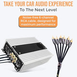 Pro 100% Ofc Copper 6 Channel 17 Ft Rca Audio Interconnect Stereo Cable With T