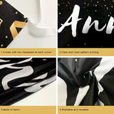 Romantic Happy Anniversary Decorations Banner - Black 118"X20" Bilingual "Feliz Aniversario" Sign, Extra Large Reusable Wedding Party Decor For Indoor Outdoor