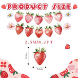 Berry Hanging Swirl Banner, Strawberry Sweet Banner For Fruit, First Birthday, Baby Shower Party Decorations Favors Supplies.(28Pcs)
