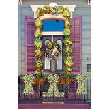 Mardi Gras Wired Edge Ribbons 2.5" 10 Yards, Gold Glitter Wired Edge B