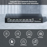 Ethernet Switch Unmanaged, 8 Port 2.5Gb Switch, 60Gbps Switching Capacity, Ideal For 2.5Gbps Nas/Pc, 4K Video, Game Console, Ap, Desktop Wall Mount, Fanless Design, Plug And Play