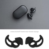 3 Pairs Earbuds Cover Silicone Earhooks Ear Loops In-Ear Earbuds Tips With Wings Compatible With Bo-Se Quietcomfort And Sport Earphones S M L Black