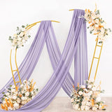 Lavender Purple Wedding Arch Draping 29" x 19FT Sheer Chiffon Curtain for Party