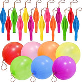 48Pcs Punch Balloons Neon Punching Balloons with Rubber Bands Party Favors