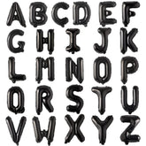 Letter Balloons 16 Inch Mylar Foil Alphabet Letter A-Z Balloons Set For Wedding Birthday Party Decoration Banner Custom Phrase 26 Pieces(Black)