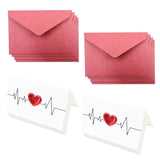 8 Pack Valentines Day Cards With 8 Envelopes, Blank Note Cards With Hearts, Anniversary Love Cards For Her Or Him, Thank You Greeting Birthday Cards, 4 X 6 Inch (Heartbeat)