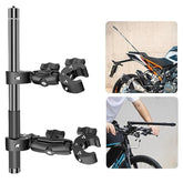 Motorcycle Bike Handlebar Double Clamp Mount And 67Invisible Selfie Stick For Insta360 X4/X3/X2/Xone/Go2/3 Action Camera