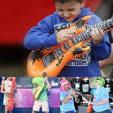 Inflatable Rock Star Toy Set, 7 Pack Inflatable Boom Box Mobile Phone Guitar Bass Party Props For 80'S 90'S Party Decorations, Rock And Roll Party Favors Supplies, Christmas Birthday Party Gifts.