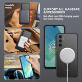 For Samsung Galaxy A16 5G Case With Stand, Magnetic Invisible Ring Holder Translucent Matte Back Slim Shockproof Protective Kickstand Case For Samsung Galaxy A16 5G, Black