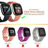 8 Pack Case Compatible With Fitbit Versa 3 / Sense Screen Protector, Ultra Slim Tpu Plated Cover Anti-Scratch All Around Bumper Shell Accessories For Fitbit Sense/Versa 3 Smartwatch, Women Men
