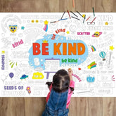 Be Kind Coloring Poster For Kids Giant Coloring Poster Large Positive Coloring Tablecloth Jumbo Coloring Books For Kids Classroom Home Birthday Party Supplies Favor