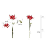 5 Stems Artificial Spider Lily Flowers 23.6 Inches Lycoris Bulbs Spider Lilies Artificial Flowers With Long Stem Real Touch For Photography Hotel Garden Decoration (Red)