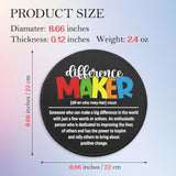 Difference Maker Mouse Pad For Desk, Difference Maker Definition, Round Mousepad With Non-Slip Rubber Base, Thank You Gifts For Teacher Leader Boss, Inspirational Gifts For Employee Coworker