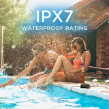 OontZ Ultra Dual Portable Bluetooth Speaker 5.0 2-Pack - IPX7 Waterproof, 14W Enhanced Sound, 20-Hr Battery, 100ft Range, Deep Bass and Clear Audio, Durable Shower Speakers for Pool or Beach (Black)