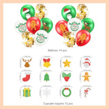 Merry Christmas Themed December Xmas Party Supplies - Happy Birthday Banner, Red And Green Glittery