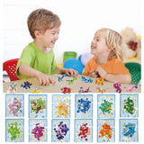 Dinosuar Party Favors,(24Pcs) 48 Kind Of Mini Building Blocks Party Favors,Goodie Bag,Bulk Toys, Classroom Prizes,Back To School Students Gifts For Dino Toys 6-8-12 Socking Stuffers For Boy