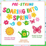 Soaring Into Spring Banner School Classroom Spring Party Decorations For Student Children Teacher Celebrating Happy Spring Party Supplies