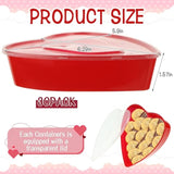30Pcs Valentine'S Day Heart Shaped Container Box, Reusable 16.9 Oz Red Heart Shaped Food Storage Containers Dessert Box With Lids For Valentine'S Day Wedding Party Supplies Fruit Vegetable Dessert