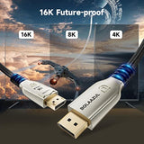 Displayport 2.0 Cable 6Ft, 16K Dp 2.0 Cable 8K@120Hz 4K@144Hz 2K@240Hz Display