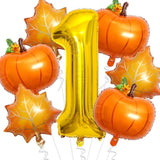 40 Inch Gold Number 1 Foil Balloon Pumpkin Birthday Thanksgiving Party Decor