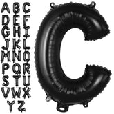 Black Letter C Balloons, 40 Inch Large Foil Letter Balloons, Custom Phrase Balloon For Birthday Party Wedding Anniversary Decoration (Black C)