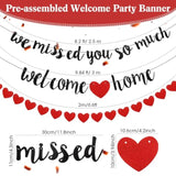 Red Welcome Home Decorations We Missed You So Much Banner Glitter Garland And Balloons Family Housewarming Party Supplies Military Army Welcome Back Party Decor