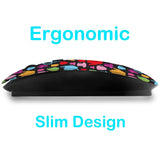2.4Ghz Usb Wireless Mouse, High Tea Cups Teapots Pattern, Ergonomic Slim Computer Mice For Kids