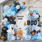 152Pcs Halloween Balloon Garland Arch Kit with Boo Ghost Foil Balloons Decor