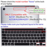 Silicone Keyboard Cover Skin For 2020-2022 Macbook Pro 13"(Model:A2338/A2289/A