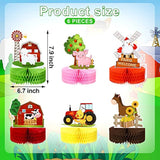 6 Pcs Farm Animal Honeycomb Centerpieces Barn Party Table Decorations