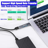 Usb Hub 3.0, Usb Extender Splitter,3-Port Usb Adapter To Usb Extension For Lap