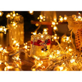 Flower String Lights Plug In, 16Ft 50 Led Cherry Blossom Fairy String Lights Warm White For Party Birthday Wedding Chris