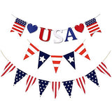 President's Day USA Banner for Independence Day 4th of July American Banner Fourth of July Patriotic Decorations Memorial Day Durable Polyester Yard Decoration