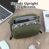 Electronic Organizer Travel Accessory Tech Pouch Waterproof Carrying Case For Accessories Charger, Adapter, Cables, Power Bank With Removalbe Shoulder Strap
