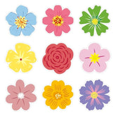 54Pcs Spring Summer Floral Paper Cutouts - Flower Cut-Outs For Spring Bulletin Board, Party Home Classroom Wall Decoration, Back To School Decor