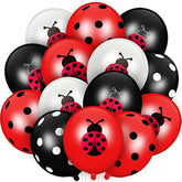 48 Pieces Ladybug Balloons 12 Inch Latex Balloons Black White Polka Dots Party Supplies For Ladybug Birthday Party Boys Girls Jungle Theme Birthday Decorations