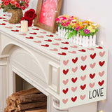 Valentines Day Table Runner Love Hearts I Love You Valentines Decorations 13 X 72 Inch Home Kitchen Dining Roonm Wedding Anniversary Holiday Table Decor