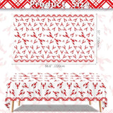4Pcs Crawfish Tablecloth Birthday Party White And Red Crawfish Table Covers 51 X 86 Rectangle Lobster Table Cloth For Birthday Party Baby Shower Wedding Decoration Supplies