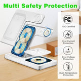 Wireless Charger, 3 In 1 Charging Station For Multiple Devices, Wireless Charging Stand For Iphone 8-16 Series,Iwatch 2-10 Series/Ultra/Se,Airpods/3/2/Pro(White)