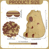 Capybara Piñata With Stick Blindfold, Confetti (15.7" X 12.5" X 3.0 ") Capybara Party Decorations Cute Animal Piñata For Animal Theme Birthday Baby Shower Party Decorations Supplies