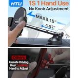 Military-Grade Suction Phone Holder, 360° Rotating Car Mount for iPhone/Samsung