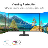 24 1080P Eye Care Monitor (Va249Qg) - Ips, Full Hd, 99% Srgb, Frameless, 120Hz, Adaptive-Sync, 1Ms, Speakers, Hdmi, Displayport, Vga, Low Blue Light, Flicker Free, Wall Mountable, 3 Yr
